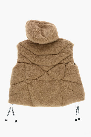 Faux Fur Sleeveless Down Jacket
