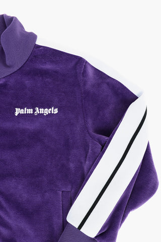 zip closure velvet sweatshirt