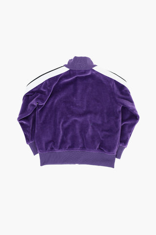 zip closure velvet sweatshirt