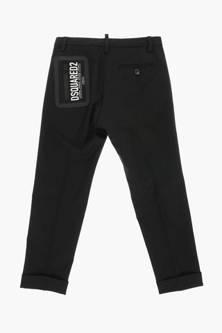 Pantaloni in lana vergine a 3 tasche