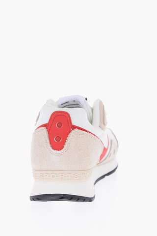 Fabric and Leather VENTURE RUNNER Sneakers with Contrasting Logo