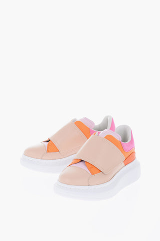 Sneakers in Pelle con Chiusura in Velcro