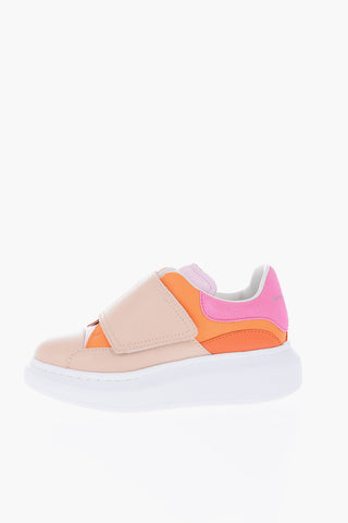 Sneakers in Pelle con Chiusura in Velcro
