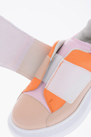Sneakers in Pelle con Chiusura in Velcro