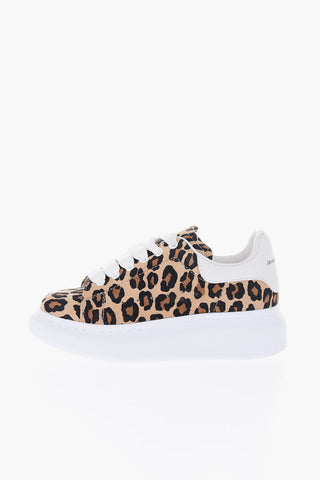 Animal Printed Leather Sneakers