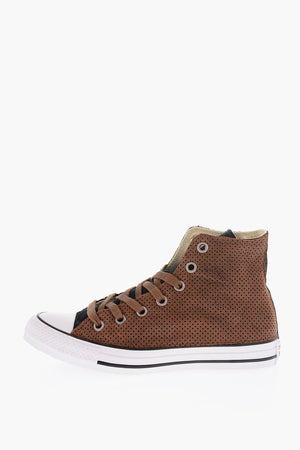 ALL STAR CHUCK TAYLOR High-Top-Sneakers aus perforiertem Eco-Leder mit kontrastierender Zunge