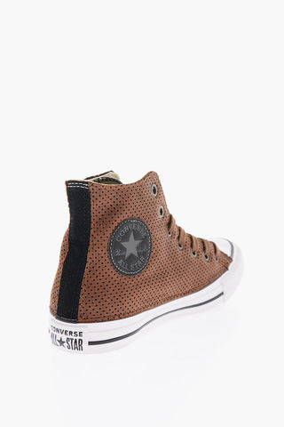 ALL STAR CHUCK TAYLOR High-Top-Sneakers aus perforiertem Eco-Leder mit kontrastierender Zunge