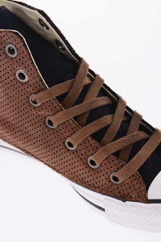 ALL STAR CHUCK TAYLOR High-Top-Sneakers aus perforiertem Eco-Leder mit kontrastierender Zunge