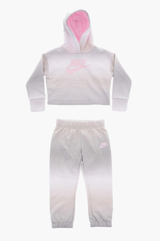 Shaded Brushed Cotton Joggers and Crop Sweatshirt Set
