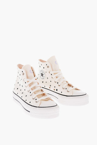CHUCK TAYLOR ALL STAR Sneakers Alte LIFT in Cotone con Stelle Ricamate All Over