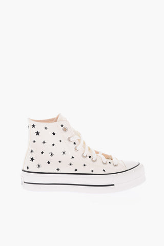 CHUCK TAYLOR ALL STAR Sneakers Alte LIFT in Cotone con Stelle Ricamate All Over