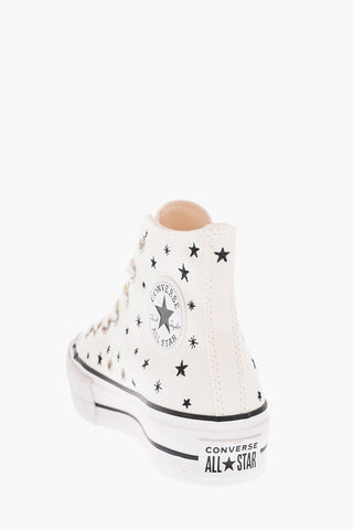 CHUCK TAYLOR ALL STAR Sneakers Alte LIFT in Cotone con Stelle Ricamate All Over