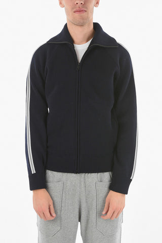 TM ZZEGNA Contrasting Side Band Sweater with Pocket