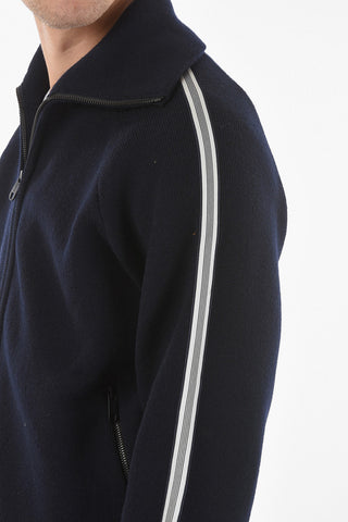 TM ZZEGNA Contrasting Side Band Sweater with Pocket