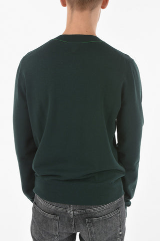 Stretchy Wool Sweater with Ribbed Hems
