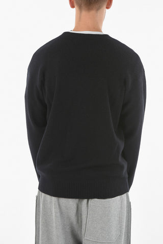 ZZEGNA Crew Neck Cashmere Blend Sweater