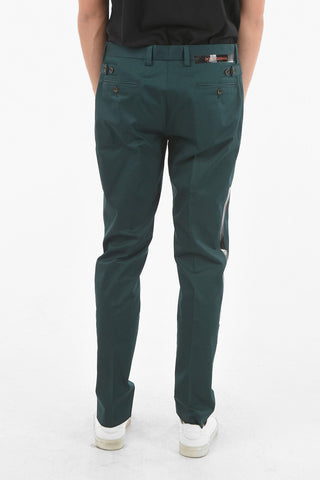 Pants With Polished Contrasting Band