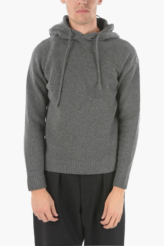 GENIUS Maglia in Misto Cashmere con Cappuccio