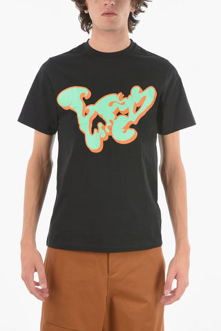 Crewneck WILD STYLE T-shirt with Lettering Print