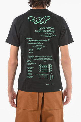 Crewneck WILD STYLE T-shirt with Lettering Print