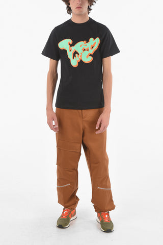 Crewneck WILD STYLE T-shirt with Lettering Print