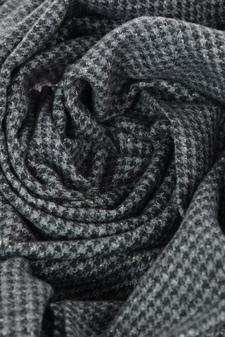 Houndstooth Wool and Silk Scarf