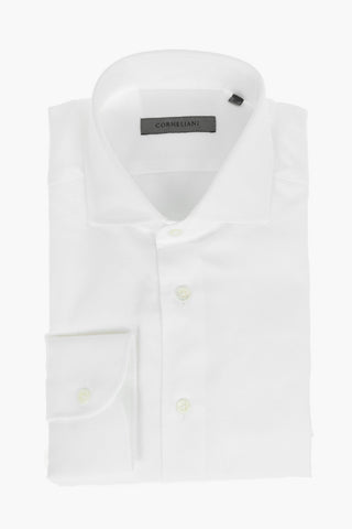 Standard Collar Pin Point Cotton Shirt