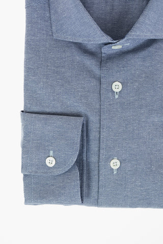 Standard Collar Twill Cotton Shirt