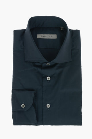 Standard Collar Popeline Cotton Shirt