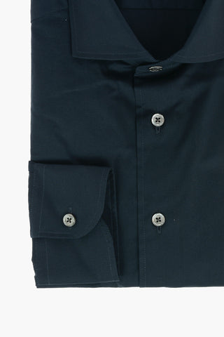 Standard Collar Popeline Cotton Shirt