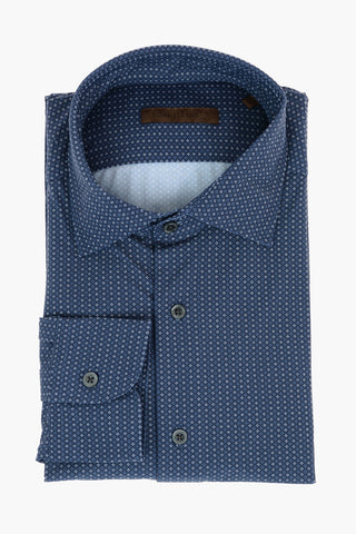 ID Camicia a Fantasia con Collo Francese