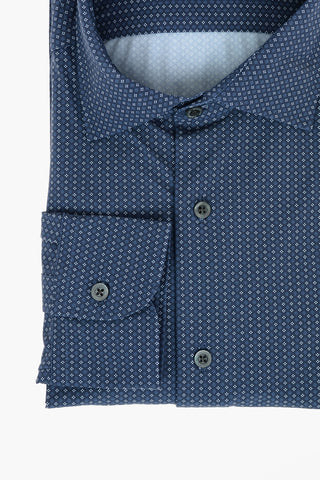 ID Camicia a Fantasia con Collo Francese
