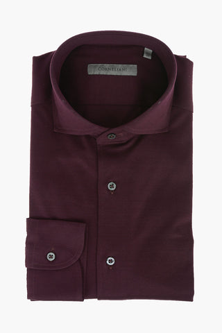 Camicia a Tinta Unita con Collo Francese