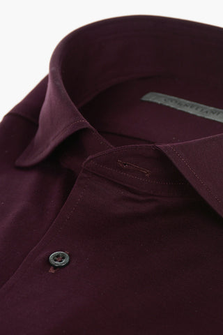 Camicia a Tinta Unita con Collo Francese
