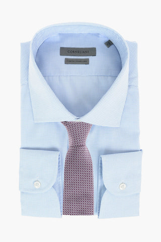Camicia a Quadretti con Collo Francese