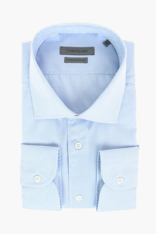 Camicia a Quadretti con Collo Francese