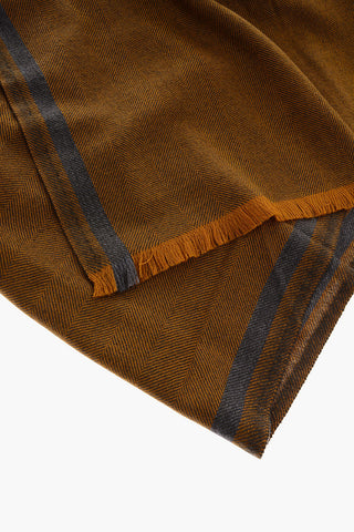 Plain Herringbone Virgin Wool Scarf