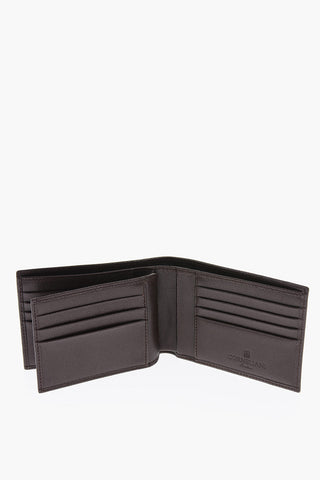 Silver Logo Pebbled Leather Wallet