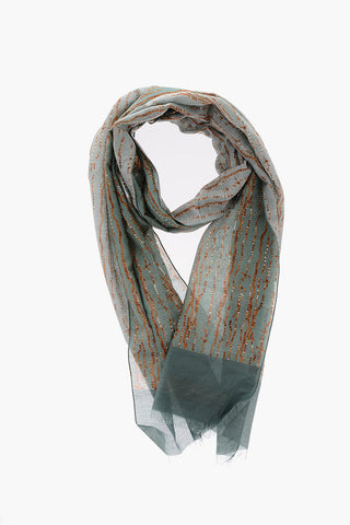 Patterned Cotton and Silk Foulard