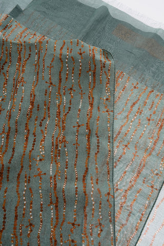 Patterned Cotton and Silk Foulard