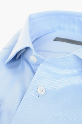 Standard Collar Twill Cotton Slim Fit Shirt