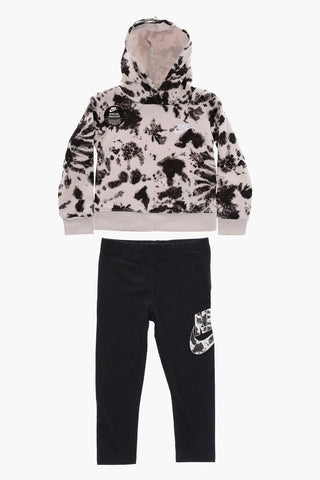 Tie Dye Effect Hoodie and Leggings Set