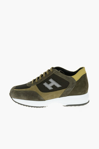 Tech Fabric Nabuk INTERACTIVE H FLOCK Sneakers with Logo Patch