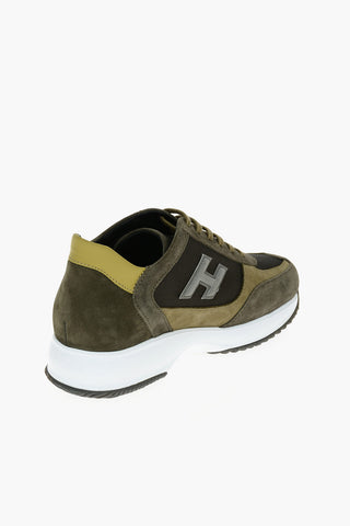 Tech Fabric Nabuk INTERACTIVE H FLOCK Sneakers with Logo Patch