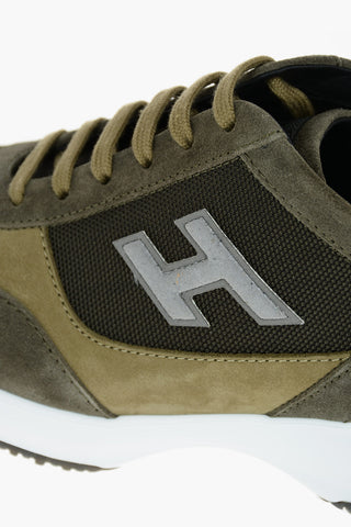 Tech Fabric Nabuk INTERACTIVE H FLOCK Sneakers with Logo Patch