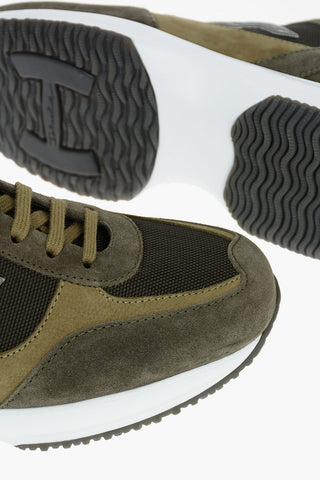 Tech Fabric Nabuk INTERACTIVE H FLOCK Sneakers with Logo Patch