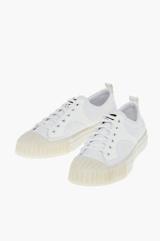 Canvas Sneakers with Tone-on-tone Details and Platform Sole