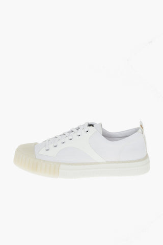 Canvas Sneakers with Tone-on-tone Details and Platform Sole