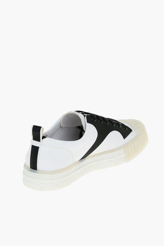 Canvas Sneakers with Platform Sole and Contrasting Details