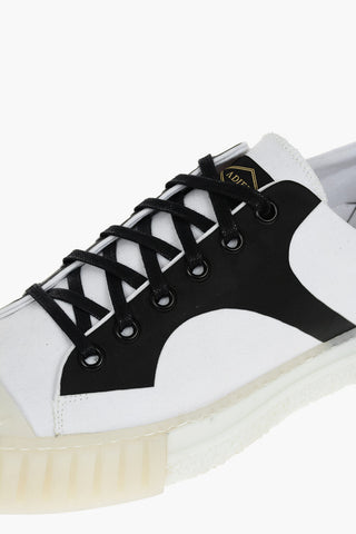 Canvas Sneakers with Platform Sole and Contrasting Details